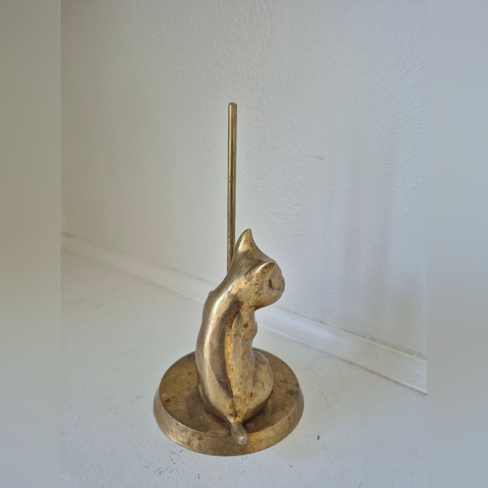 Brass Cat Decor Vintage - Picture 4 of 6